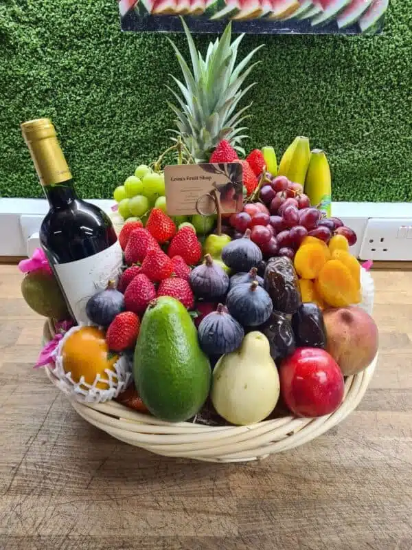 The Festive Fruit & Wine Basket