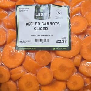 Peeled Carrots Sliced