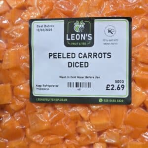 Peeled Carrots Diced