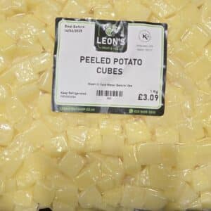 Peeled Potato Cubes