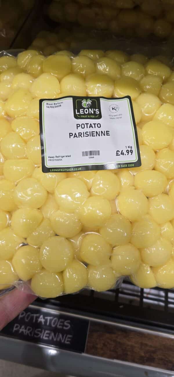 Peeled Potato Parisienne