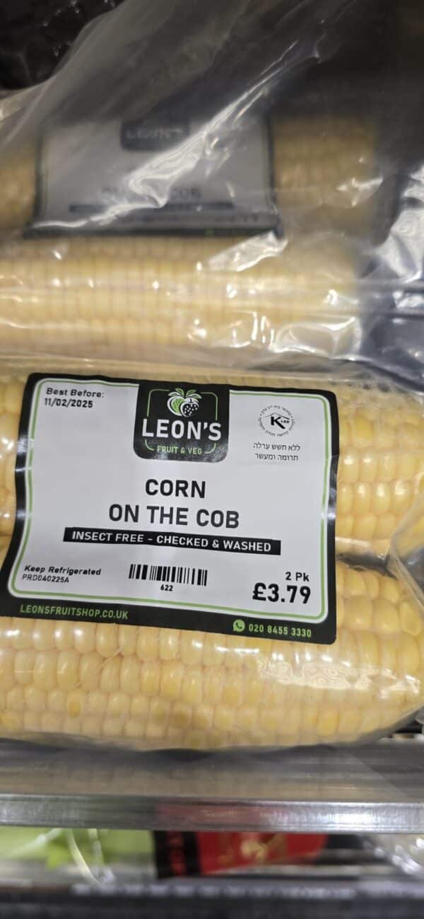 Insect-Free-Checked& Washed Corn on the Cob
