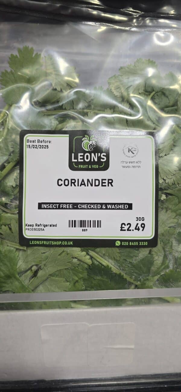 Insect-Free-Checked & Washed Coriander