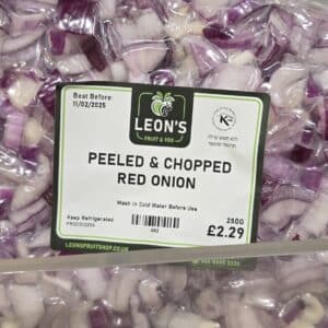 Peeled & Chopped Red Onions