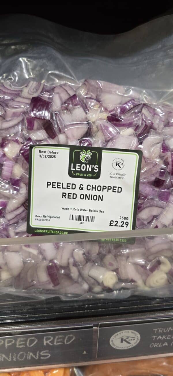 Peeled & Chopped Red Onions