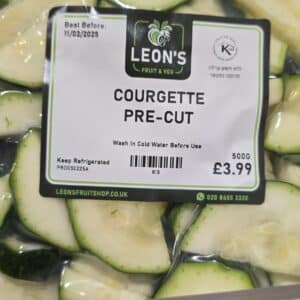 Peeled Pre-Cut Courgettes