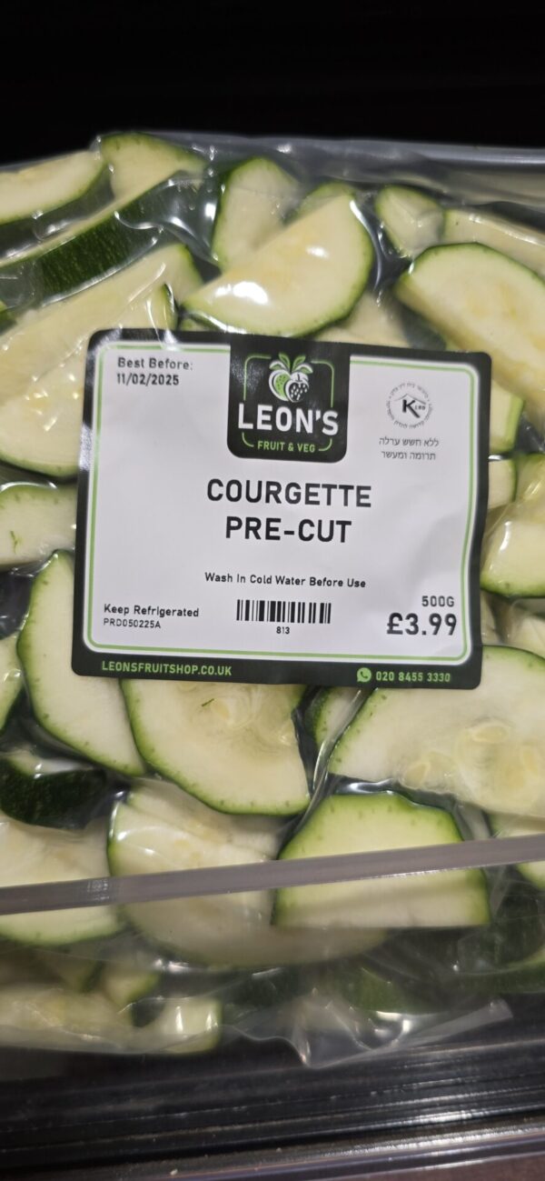 Peeled Pre-Cut Courgettes