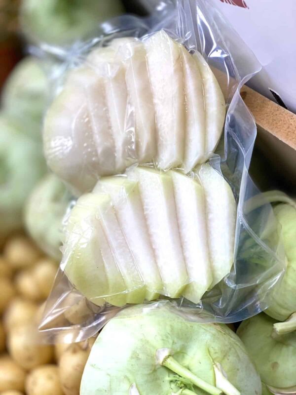 Peeled Kohlrabi